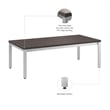 Scranton & Co Engineered Wood Waiting Room Coffee Table in Storm Gray