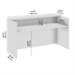Scranton & Co Wood 72W x 30D Reception Desk with Shelf in Mocha Cherry