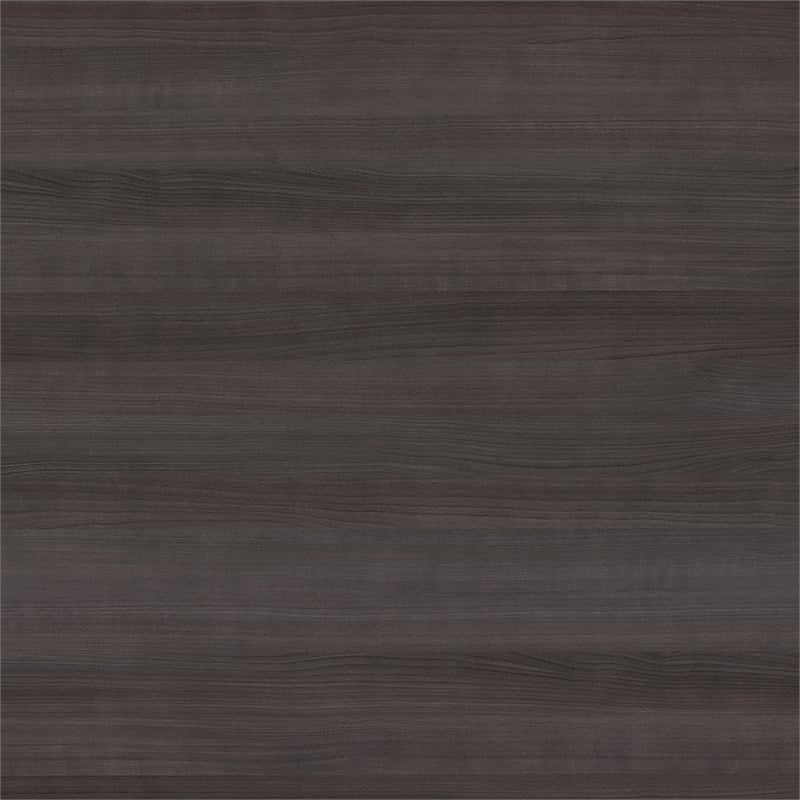 Scranton & Co Wood 60W x 72D L Reception Desk with Drawers in Storm Gray