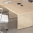 Scranton & Co Wood 120W Office Conference Table with Wood Base in Natural Elm