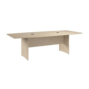 Scranton & Co Wood 96W Office Conference Table with Wooden Base in Natural Elm