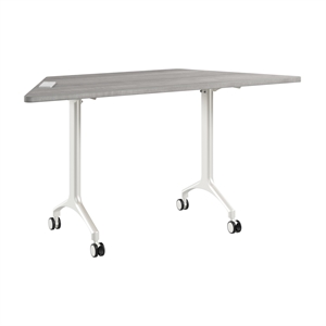 Scranton & Co Engineered Wood 60-inch Trapezoid Modular Conference Table in Gray