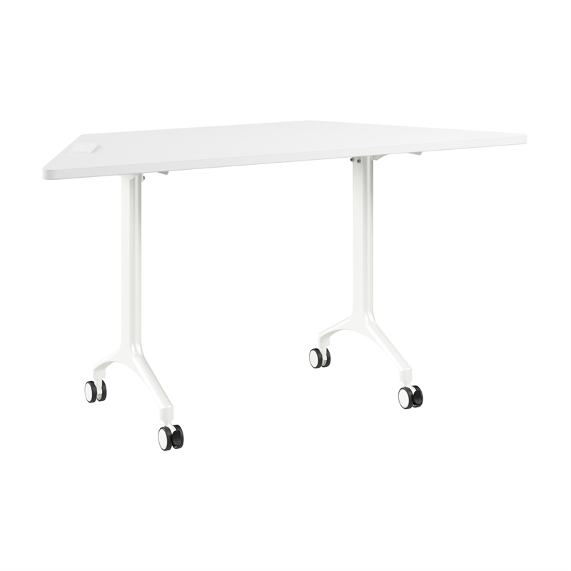 Scranton & Co Wood 60-inch Trapezoid Modular Conference Table in White