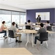 Scranton & Co Engineered Wood 72-inch Trapezoid Modular Conference Table in Elm