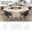 Scranton & Co Engineered Wood 72-inch Trapezoid Modular Conference Table in Elm