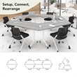 Scranton & Co Engineered Wood 72-inch Trapezoid Modular Conference Table in Gray