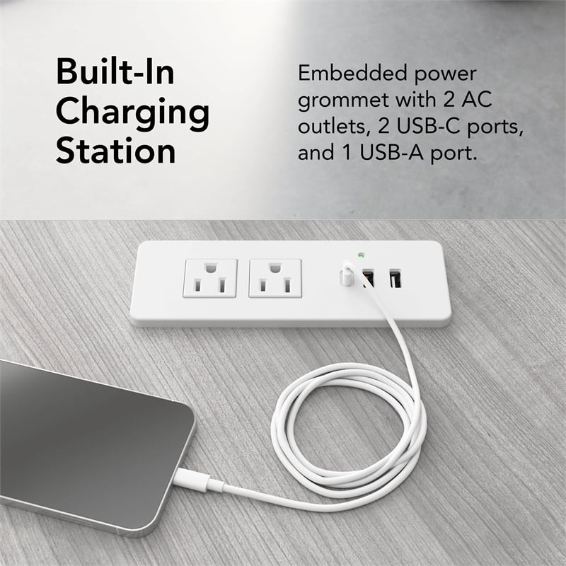 Scranton & Co Engineered Wood 72-inch Trapezoid Modular Conference Table in Gray