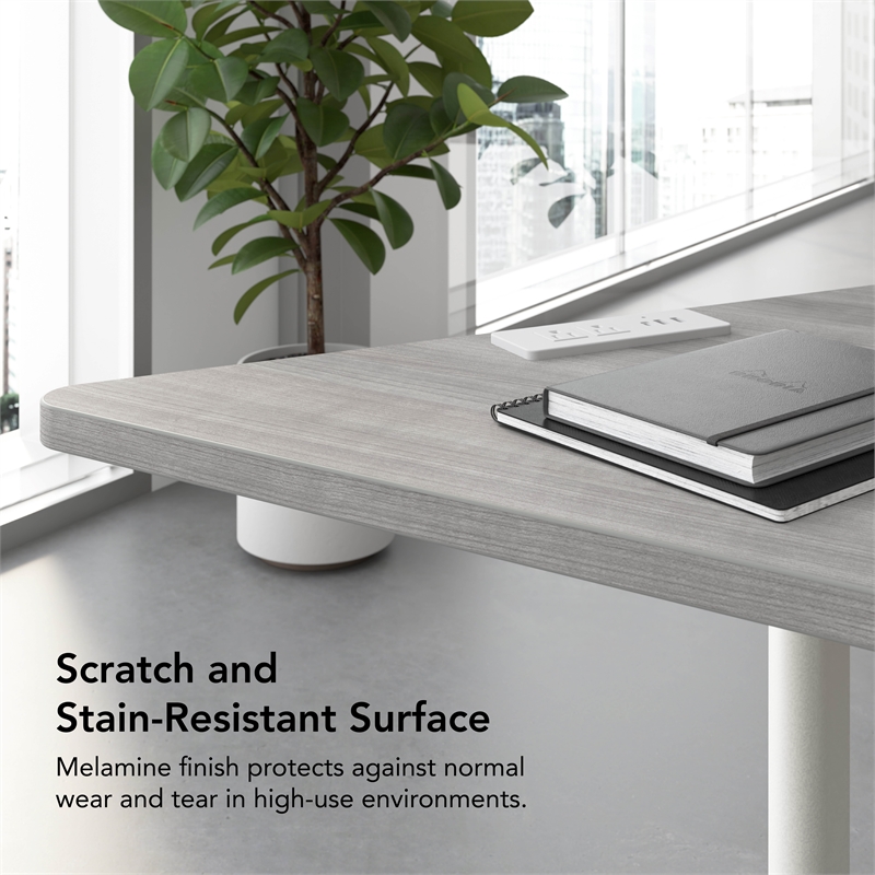 Scranton & Co Engineered Wood 72-inch Trapezoid Modular Conference Table in Gray