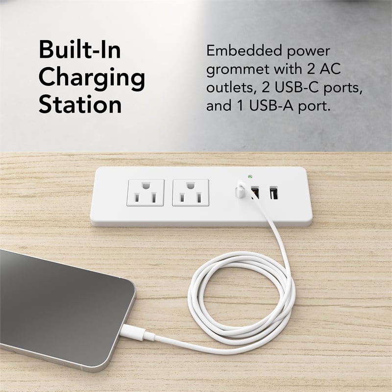 Scranton & Co Engineered Wood 60-inch Rectangle Modular Conference Table in Elm