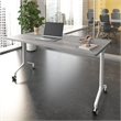 Scranton & Co Engineered Wood 60-inch Rectangle Modular Conference Table in Gray