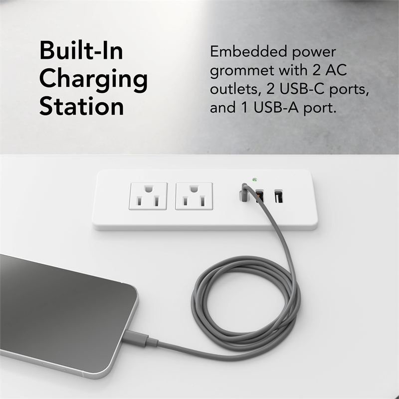 Scranton & Co Wood 60-inch Rectangle Modular Conference Table in White