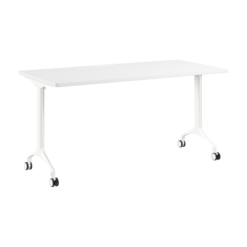 Scranton & Co Wood 60-inch Rectangle Modular Conference Table in White