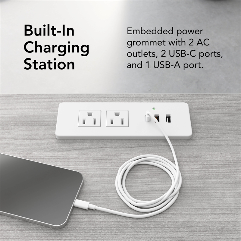 Scranton & Co Engineered Wood 72-inch Rectangle Modular Conference Table in Gray