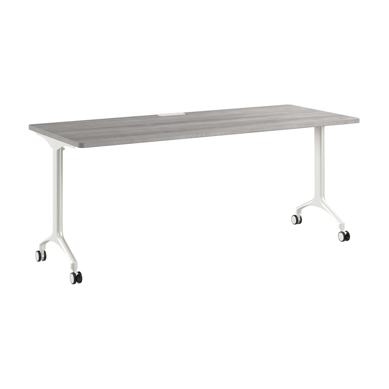 Scranton & Co Engineered Wood 72-inch Rectangle Modular Conference Table in Gray