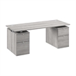 Scranton & Co Engineered Wood 72W Standing Desk with Drawers in Platinum Gray