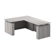 Scranton & Co Engineered Wood 60W x 78D L-Shaped Standing Desk in Platinum Gray