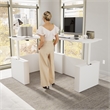 Scranton & Co Engineered Wood 60W x 78D L-Shaped Standing Desk White