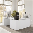 Scranton & Co Engineered Wood 60W Standing L Desk with Drawers in White
