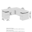 Scranton & Co Engineered Wood 72W Standing L Desk with Drawers in Platinum Gray