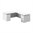Scranton & Co Engineered Wood 72W Standing L Desk with Drawers in White