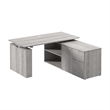 Scranton & Co Engineered Wood 60W x 30D Standing Desk with Storage in Gray