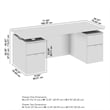 Scranton & Co Engineered Wood 72W Standing Desk with Drawers & Panel in Gray