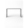 Scranton & Co Tempered Glass Computer Desk in Translucent Gray