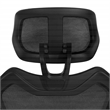 Scranton & Co Black Fabric Seat Manager's Chair with Adjustable Headrest
