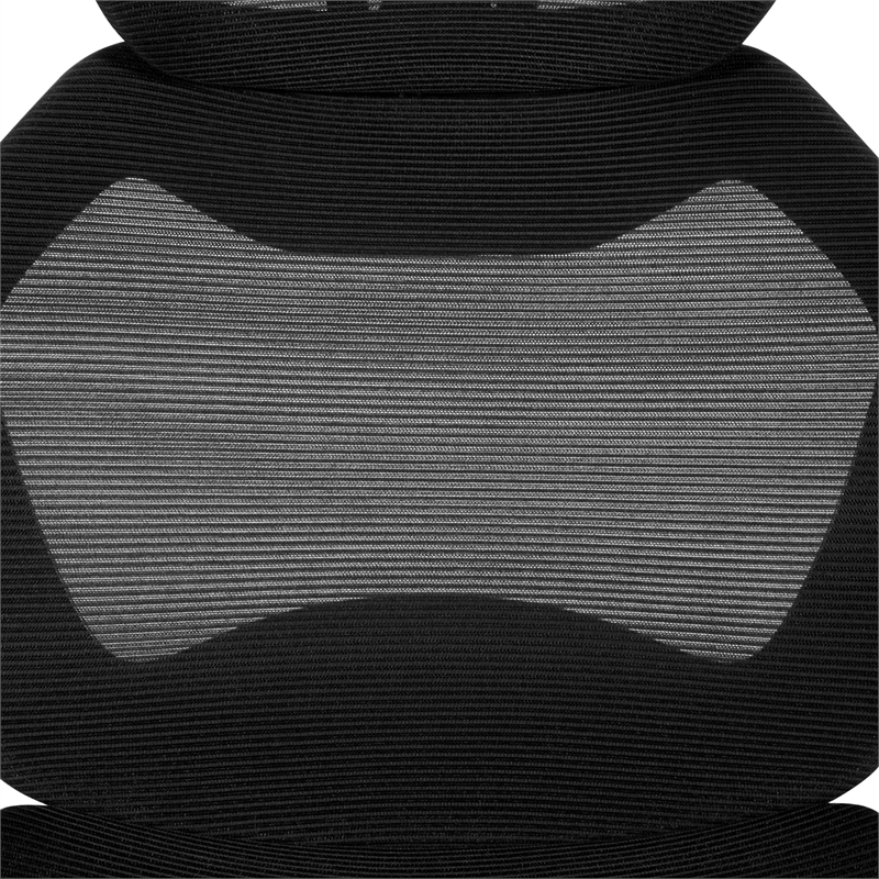 Scranton & Co Black Fabric Seat Manager's Chair with Adjustable Headrest