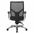 Scranton & Co Mesh High-Back Chair in Coal Black Fabric with Lumbar Support