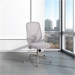 Scranton & Co Grey Fabric Manager's Chair with Mesh Back and Lumbar Support