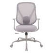 Scranton & Co Grey Fabric Manager's Chair with Mesh Back and Lumbar Support