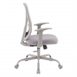 Scranton & Co Grey Fabric Manager's Chair with Mesh Back and Lumbar Support