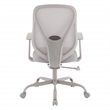Scranton & Co Grey Fabric Manager's Chair with Mesh Back and Lumbar Support