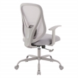 Scranton & Co Grey Fabric Manager's Chair with Mesh Back and Lumbar Support