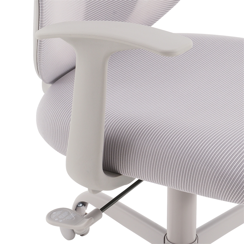 Scranton & Co Grey Fabric Manager's Chair with Mesh Back and Lumbar Support
