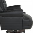 Scranton & Co Traditional Executive Chair in Black Vinyl with Cherry Base