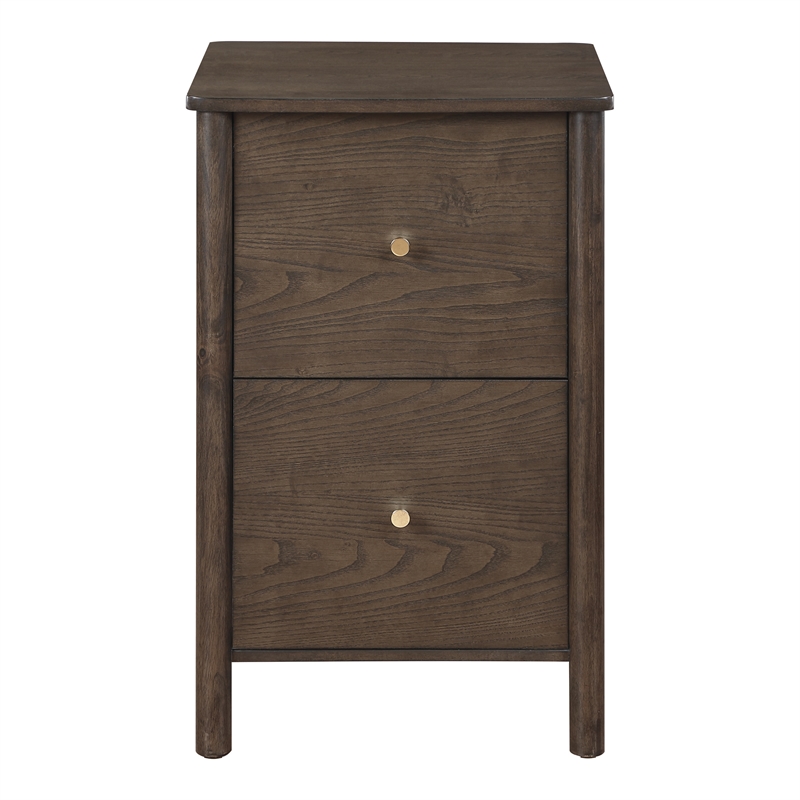 Scranton & Co Assembled 2-Drawer File Cabinet in Burnt Ash Engineered Wood