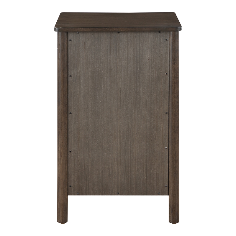 Scranton & Co Assembled 2-Drawer File Cabinet in Burnt Ash Engineered Wood