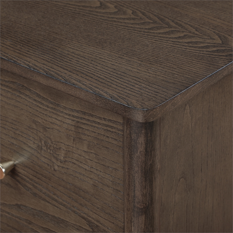 Scranton & Co Assembled 2-Drawer File Cabinet in Burnt Ash Engineered Wood