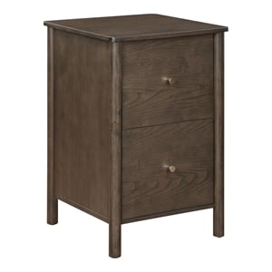 Scranton & Co Assembled 2-Drawer File Cabinet in Burnt Ash Engineered Wood