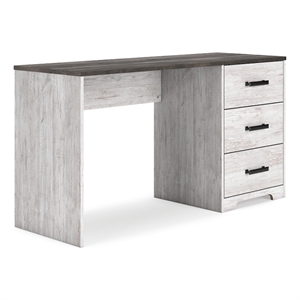 Scranton & Co 54-inch Home Office Desk with 3 Drawers in Dark Gray