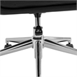 Scranton & Co Mid-Back Padded LeatherSoft Swivel Office Chair in Black/Chrome