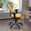 Scranton & Co Mid-Back Ergonomic Mesh Chair with Lumbar Support in Yellow
