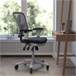 Scranton & Co Mid-Back Ergonomic Mesh Chair with Lumbar Support in Dark Gray