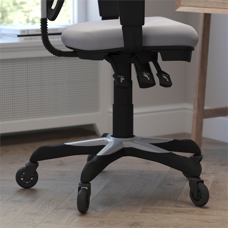 Scranton & Co Mid-Back Ergonomic Mesh Chair with Lumbar Support in Gray