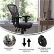 Scranton & Co Mid-Back Ergonomic Mesh Chair in Dark Gray with Black Frame
