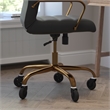 Scranton & Co High-Back Executive Chair in Black LeatherSoft with Gold Frame