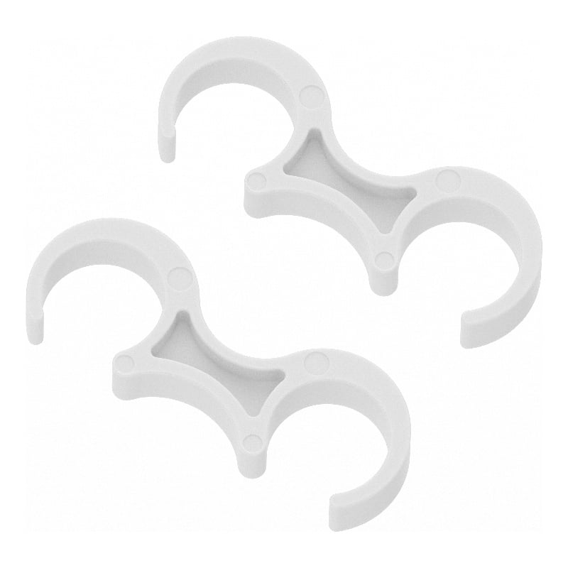 Scranton & Co White Wide Plastic Ganging Clips for Folding Chairs (Set of 2)