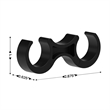 Scranton & Co Black Wide Plastic Ganging Clips for Folding Chairs (Set of 2)